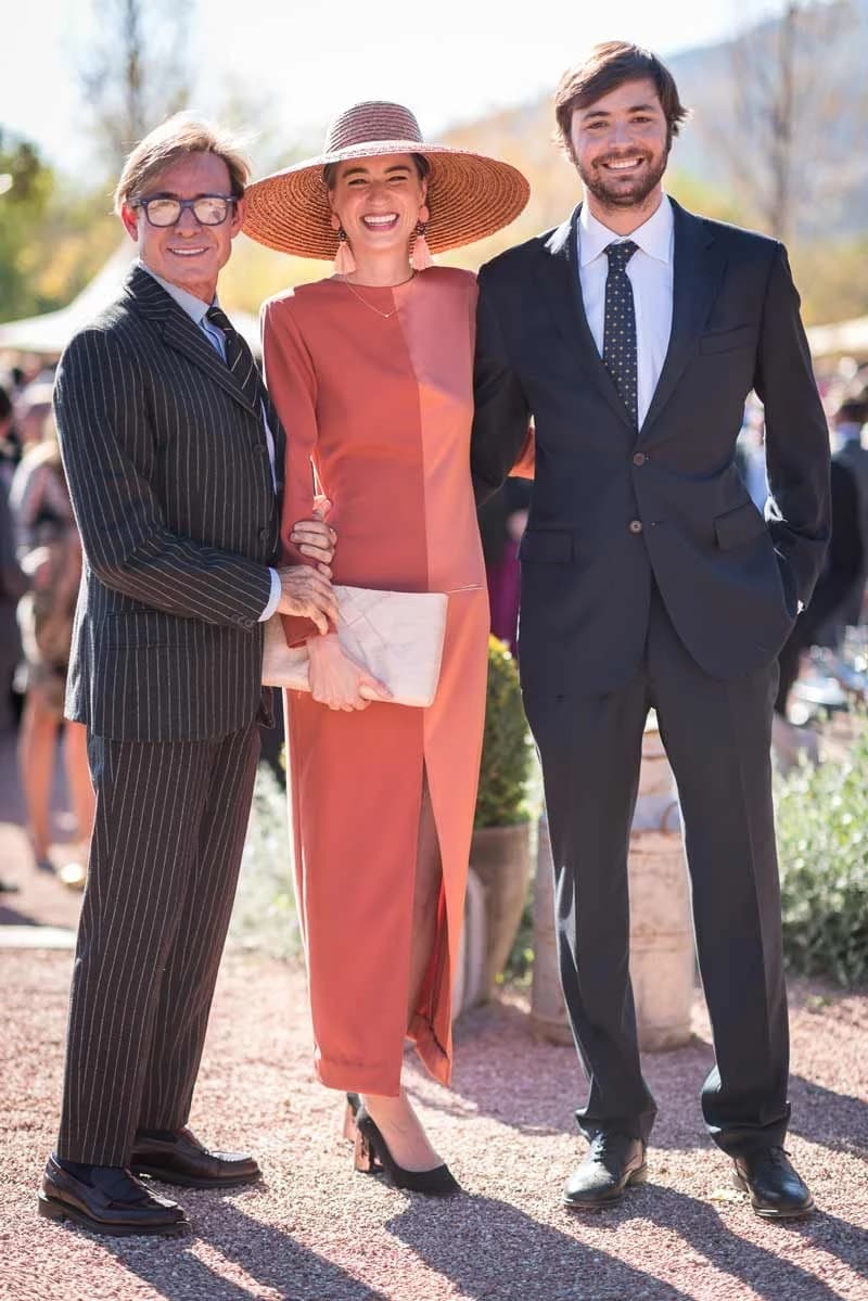 Spanish wedding guests in elegant attire